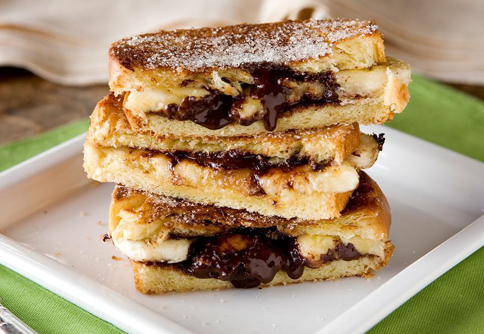 Toasted Chocolate and Banana Brioche Sandwiches Recipe - Viva